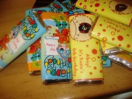Personalised Party Pack Pirate-Theme Chocolate
